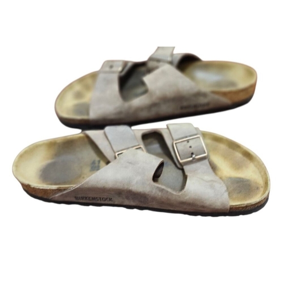 Birkenstock Arizona Oiled Leather Comfort Slide Summer Sandals Sz 41 10 Womens - Picture 6 of 10